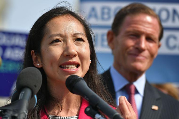 Leana Wen, former president of Planned Parenthood, speaks during a press conference on the reintroduction of the "Women's Health Protection Act at the House Triangle of the US Capitol in Washington, DC, on May 23, 2019. Leana Wen, former president of Planned Parenthood, speaks during a press conference on the reintroduction of the "Women's Health Protection Act at the House Triangle of the US Capitol in Washington, DC, on May 23, 2019.