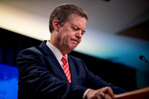 Sam Brownback, Ambassador at Large for International Religious Freedom, speaks during a news conference at the State Department in Washington,DC on June 10, 2020. Sam Brownback, Ambassador at Large for International Religious Freedom, speaks during a news conference at the State Department in Washington,DC on June 10, 2020.