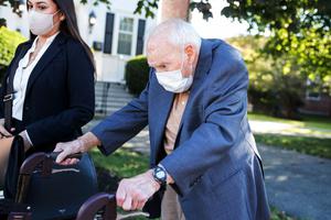 Former Cardinal Theodore McCarrick arrives at the Dedham courthouse for his first appearance for sexual assault charges on September 3, 2021 in Dedham, Massachusetts. Former Cardinal Theodore McCarrick arrives at the Dedham courthouse for his first appearance for sexual assault charges on September 3, 2021 in Dedham, Massachusetts.