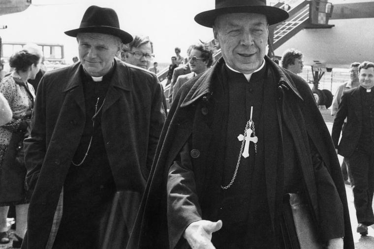 Polish Cardinals Karol Wojtyla (l) and Stefan Wyszyński arrive for the funeral of the late Pope Paul VI on Aug. 11, 1978. Cardinal Wyszyński will be beatified Sept. 12 in Warsaw. Polish Cardinals Karol Wojtyla (l) and Stefan Wyszyński arrive for the funeral of the late Pope Paul VI on Aug. 11, 1978. Cardinal Wyszyński will be beatified Sept. 12 in Warsaw.