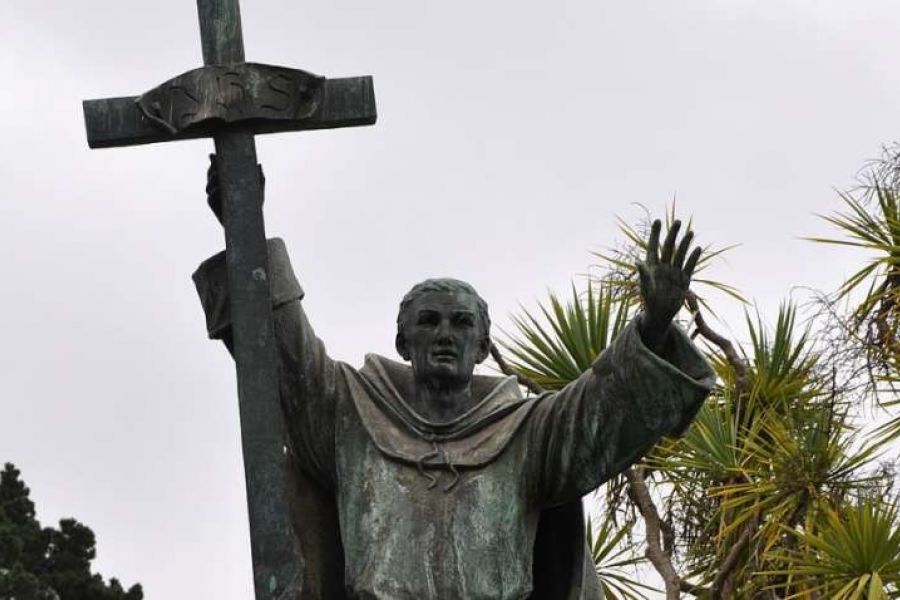 Statue of St. Junipero Serra in Golden Gate Park. Statue of St. Junipero Serra in Golden Gate Park.