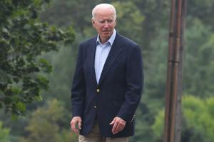 President Joe Biden returns to his car after attending service at Saint Joseph's Cathlic Church in Wilmington, Delaware on August 7, 2021. President Joe Biden returns to his car after attending service at Saint Joseph's Cathlic Church in Wilmington, Delaware on August 7, 2021.