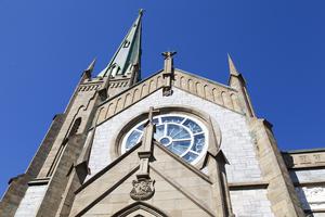 The facade of Cathedral of the Immaculate Conception in Saint John, New Brunswick, Canada. The facade of Cathedral of the Immaculate Conception in Saint John, New Brunswick, Canada.