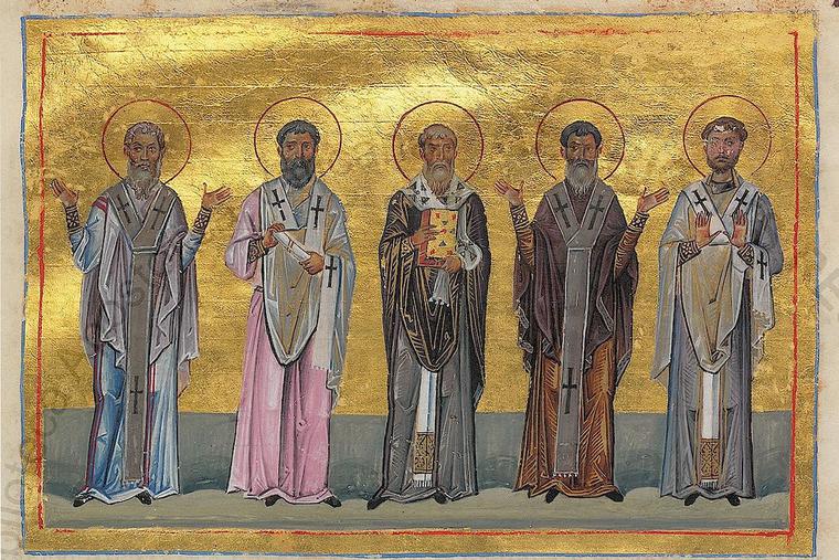 Patrobulus, Hermas, Linus, Caius and Philologus are five of the 70 disciples depicted in the Menologion of Basil II Patrobulus, Hermas, Linus, Caius and Philologus are five of the 70 disciples depicted in the Menologion of Basil II