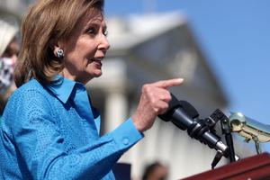 Speaker of the House Rep. Nancy Pelosi, D-Calif., speaks during an event on Building Back Better for Women at the East Front Steps of the U.S. Capitol Sept. 24 in Washington. Speaker of the House Rep. Nancy Pelosi, D-Calif., speaks during an event on Building Back Better for Women at the East Front Steps of the U.S. Capitol Sept. 24 in Washington.