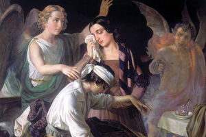 Alexey Vassilievich Tyranov (1808-1859), “Angel Fighting for the Soul” Alexey Vassilievich Tyranov (1808-1859), “Angel Fighting for the Soul”