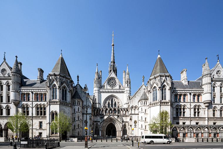 The main gate of the Royal Courts of Justice in London The main gate of the Royal Courts of Justice in London