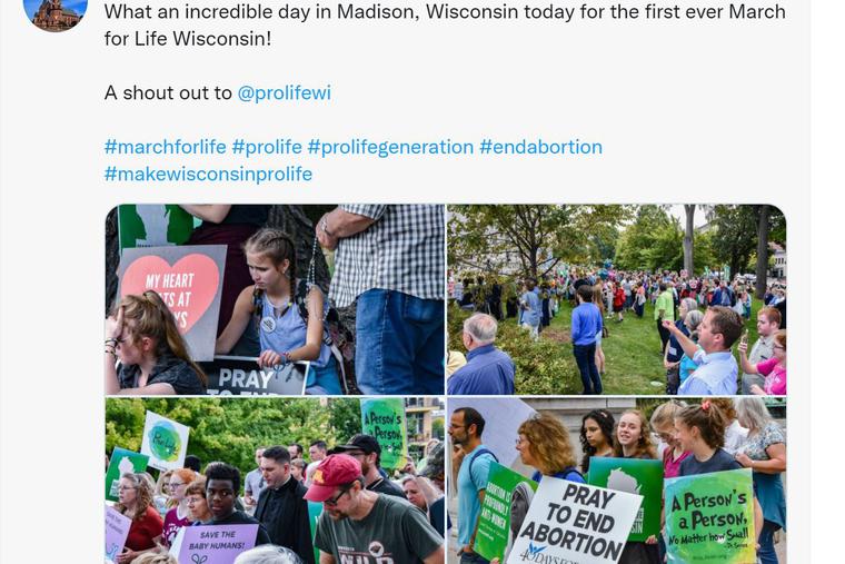 The Pro-Life Wisconsin-sponsored March for Life Wisconsin takes place Oct. 2 in Madison. The Pro-Life Wisconsin-sponsored March for Life Wisconsin takes place Oct. 2 in Madison.