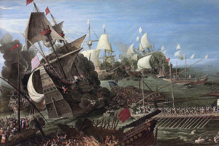 Circle of Andries van Eertvelt (1590-1652), “The Battle of Lepanto” Circle of Andries van Eertvelt (1590-1652), “The Battle of Lepanto”