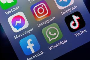 The logos of social media applications, Messenger, Instagram, Facebook, WhatsApp and TikTok are displayed on the screen of an iPhone on October 06, 2021 in Paris, France. Frances Haugen, a former employee of the Facebook social network created by Mark Zuckerberg, told the US Senate on October 05 that Facebook was prioritizing its profits at the expense of security and the impact of the social network on young users. The logos of social media applications, Messenger, Instagram, Facebook, WhatsApp and TikTok are displayed on the screen of an iPhone on October 06, 2021 in Paris, France. Frances Haugen, a former employee of the Facebook social network created by Mark Zuckerberg, told the US Senate on October 05 that Facebook was prioritizing its profits at the expense of security and the impact of the social network on young users.