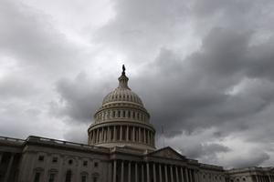 Above, rain clouds hang over the the U.S. Capitol on Oct. 12. On Oct. 18, a Senate committee introduced nine budget bills on that would allow for domestic funding of abortions and funding of international pro-abortion groups. Above, rain clouds hang over the the U.S. Capitol on Oct. 12. On Oct. 18, a Senate committee introduced nine budget bills on that would allow for domestic funding of abortions and funding of international pro-abortion groups.