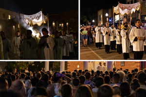 The Eucharistic procession takes place on the campus of Texas A&M on Oct. 7. The Eucharistic procession takes place on the campus of Texas A&M on Oct. 7.