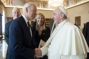 Pope Francis met with U.S. President Joe Biden on Oct. 29. Pope Francis met with U.S. President Joe Biden on Oct. 29.