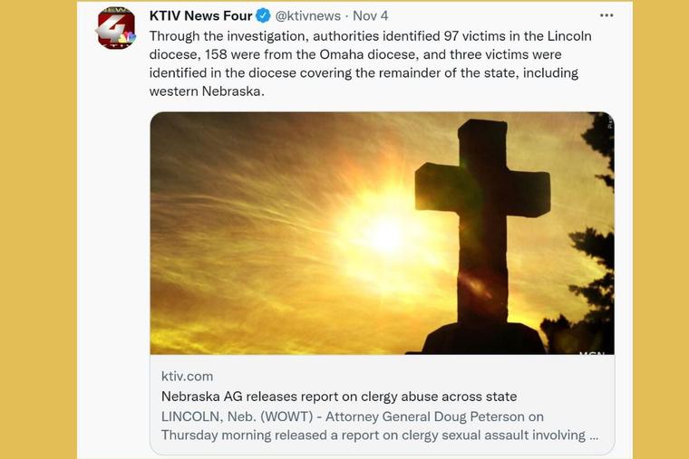 The Nebraska bishops responded to the state investigation on Nov. 4. The Nebraska bishops responded to the state investigation on Nov. 4.