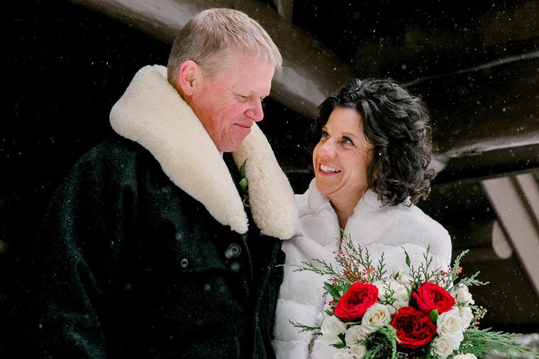 Sarah Beth Dippel (r) and her husband, Cris on their wedding day outside of the Chapel of the Sacred Heart in Grand Teton National Park. Sarah Beth Dippel (r) and her husband, Cris on their wedding day outside of the Chapel of the Sacred Heart in Grand Teton National Park.