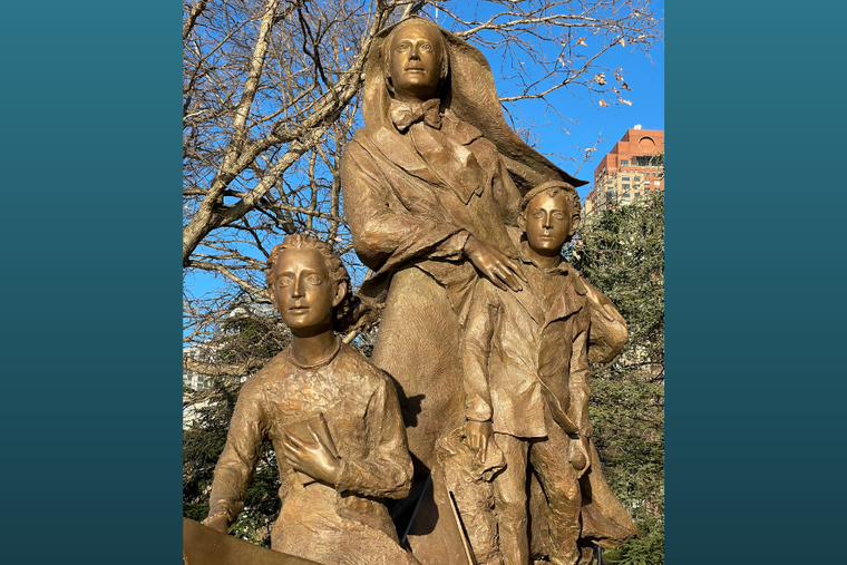 The Mother Cabrini Memorial is seen in Battery Park City in Manhattan. The Mother Cabrini Memorial is seen in Battery Park City in Manhattan.