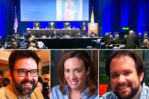L to R: Terence Sweeney, Mary FioRito and Charles Camosy. L to R: Terence Sweeney, Mary FioRito and Charles Camosy.