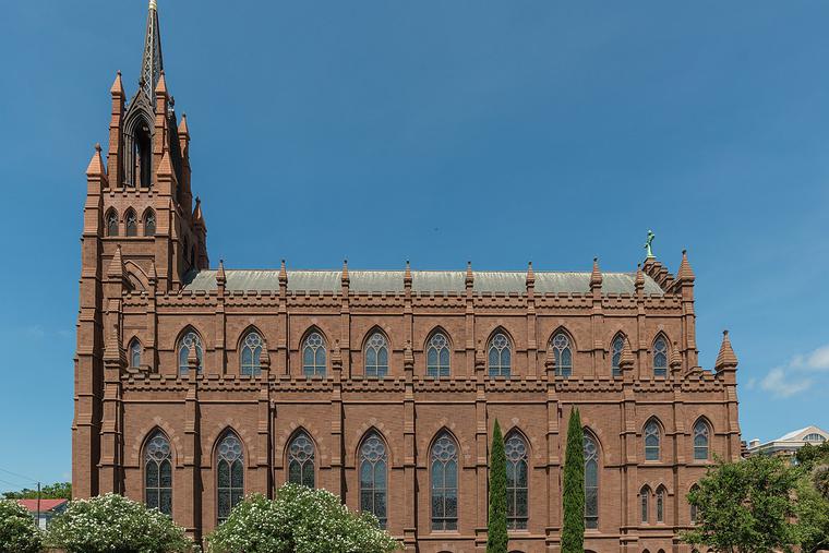 An east view of Cathedral of Saint John the Baptist, Charleston, South Carolina. An east view of Cathedral of Saint John the Baptist, Charleston, South Carolina.