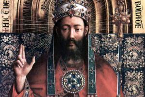 Hubert van Eyck (1366-1426), “Christ the King” from the Ghent Altarpiece Hubert van Eyck (1366-1426), “Christ the King” from the Ghent Altarpiece