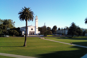 The Sunken Gardens and Sacred Heart Chapel at Loyola Marymount University. The Sunken Gardens and Sacred Heart Chapel at Loyola Marymount University.
