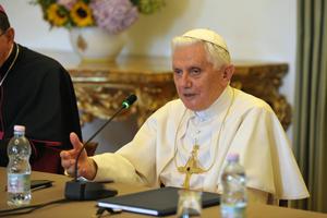 Pope Benedict XVI in 2010. Pope Benedict XVI in 2010.