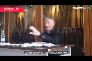 Image of leaked videotaped interrogation of Msgr. Alberto Perlasca, April 29, 2020 Image of leaked videotaped interrogation of Msgr. Alberto Perlasca, April 29, 2020
