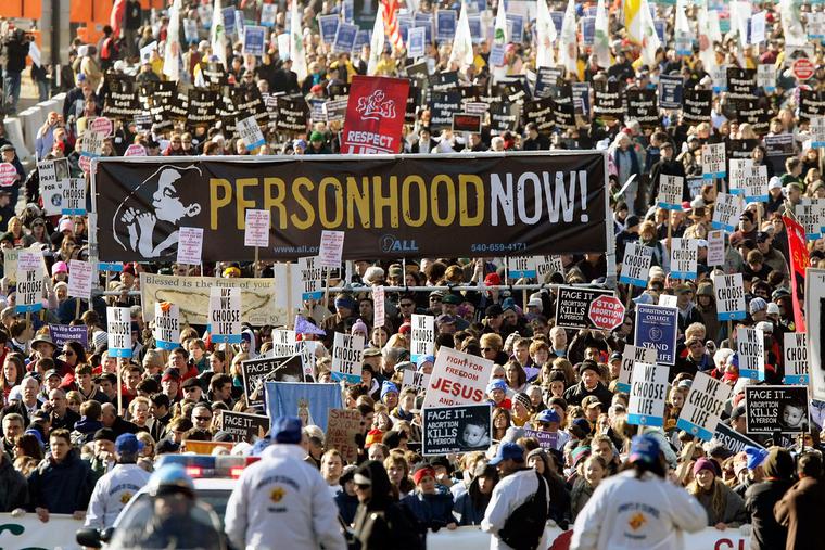 Pro-life activists participate in the annual March for Life Jan. 22, 2009, in Washington, DC. Pro-life activists participate in the annual March for Life Jan. 22, 2009, in Washington, DC.