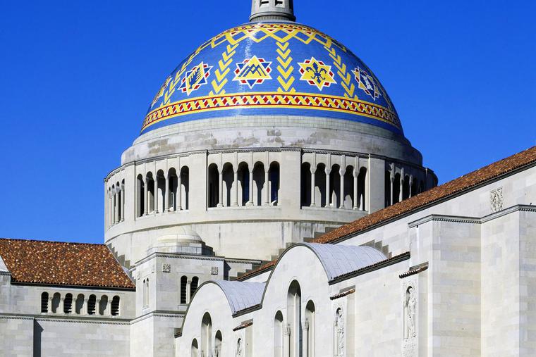 The Basilica of the National Shrine of the Immaculate Conception in Washington, DC. The Basilica of the National Shrine of the Immaculate Conception in Washington, DC.