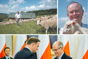 Technology entrepreneur Roman Kluska posing with his sheep and meeting President Andrzej Duda of Poland. Technology entrepreneur Roman Kluska posing with his sheep and meeting President Andrzej Duda of Poland.