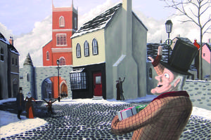 ‘I WILL HONOR CHRISTMAS.’ Ebenezer Scrooge captured the essence of ‘keeping Christmas all through the year,’ as shown in an illustration of him, redeemed, greeting townspeople on Christmas Day. ‘I WILL HONOR CHRISTMAS.’ Ebenezer Scrooge captured the essence of ‘keeping Christmas all through the year,’ as shown in an illustration of him, redeemed, greeting townspeople on Christmas Day.