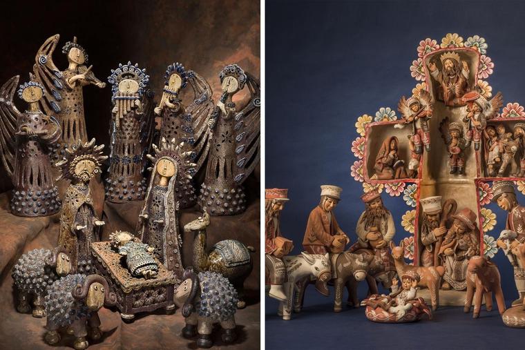 L to R: Nativities were created by Germán Romero and Juan Carlos Díaz. L to R: Nativities were created by Germán Romero and Juan Carlos Díaz.