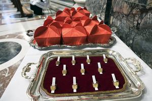 Birettas and rings for new cardinals are displayed in St. Peter's Basilica Nov. 28, 2020 Birettas and rings for new cardinals are displayed in St. Peter's Basilica Nov. 28, 2020