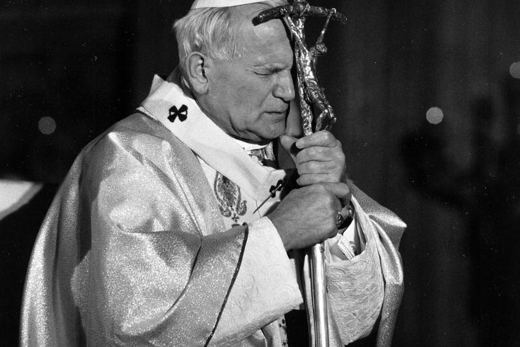Pope John Paul II prays during his traditional New Year's Eve 'Te Deum' Mass at the Society of Jesus' main church in Rome, Dec. 31, 1986. Pope John Paul II prays during his traditional New Year's Eve 'Te Deum' Mass at the Society of Jesus' main church in Rome, Dec. 31, 1986.
