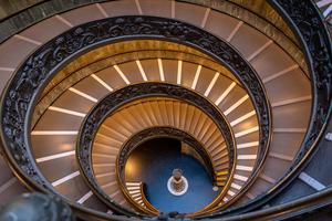 The Bramante Staircase at the Vatican Museums, Vatican City The Bramante Staircase at the Vatican Museums, Vatican City