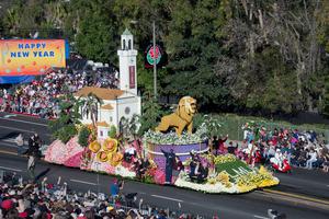 Loyola Marymount University Float called: Learn, Lead, Serve, participated in the 123rd Tournament of Roses Parade on January 2, 2012 in Pasadena, California. Loyola Marymount University Float called: Learn, Lead, Serve, participated in the 123rd Tournament of Roses Parade on January 2, 2012 in Pasadena, California.