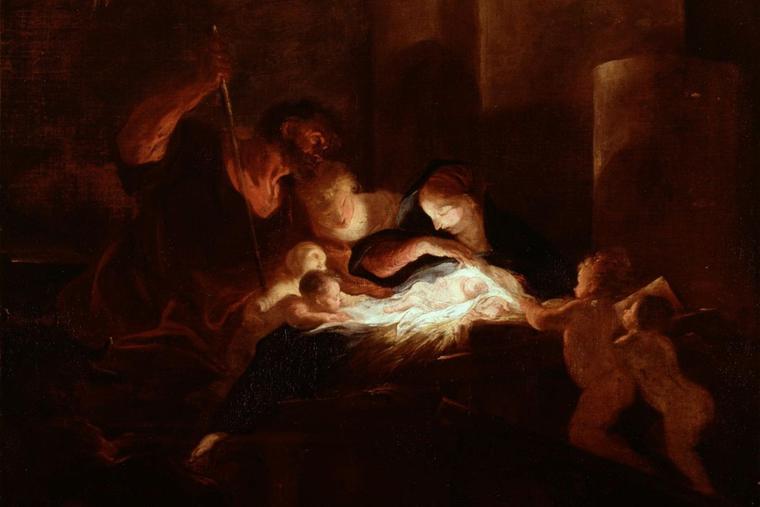 Louis Cretey, "The Nativity," 17th Century Louis Cretey, "The Nativity," 17th Century