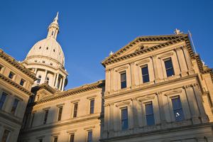 The Michigan State Capitol is located in Lansing. The Michigan State Capitol is located in Lansing.