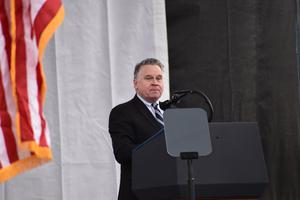 U.S. Rep. Chris Smith, R-N.J., shown speaking at the 2020 March for Life, co-wrote anti-trafficking legislation with U.S. Rep. Karen Bass, D-Calif. U.S. Rep. Chris Smith, R-N.J., shown speaking at the 2020 March for Life, co-wrote anti-trafficking legislation with U.S. Rep. Karen Bass, D-Calif.