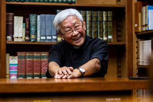 In this picture taken on September 11, 2020, Cardinal Joseph Zen, former bishop of Hong Kong, speaks during an interview with AFP at the Salesian House of Studies in Hong Kong. In this picture taken on September 11, 2020, Cardinal Joseph Zen, former bishop of Hong Kong, speaks during an interview with AFP at the Salesian House of Studies in Hong Kong.