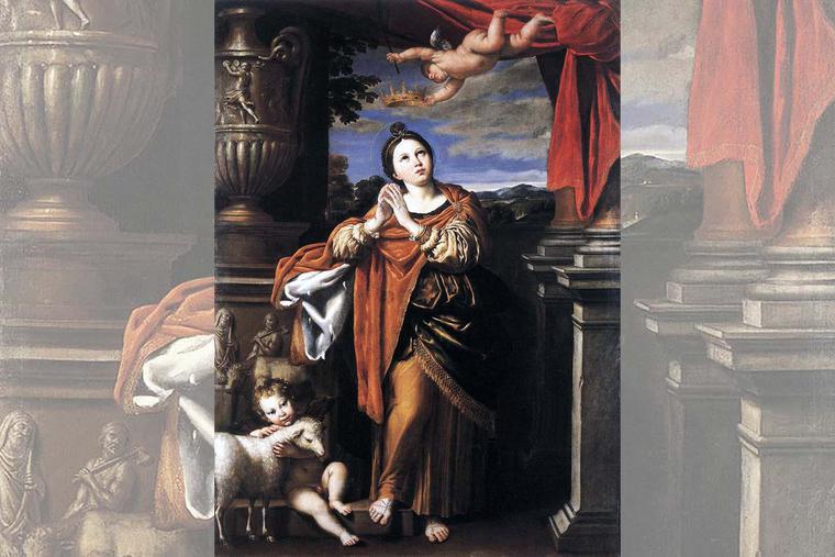 Domenichino, “Saint Agnes,” ca. 1620, Royal Collection Domenichino, “Saint Agnes,” ca. 1620, Royal Collection