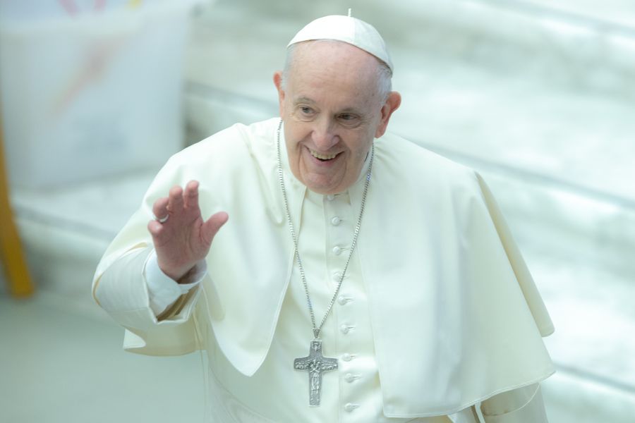Pope Francis during his general audience in Paul VI Hall on Jan. 26, 2022. Pope Francis during his general audience in Paul VI Hall on Jan. 26, 2022.