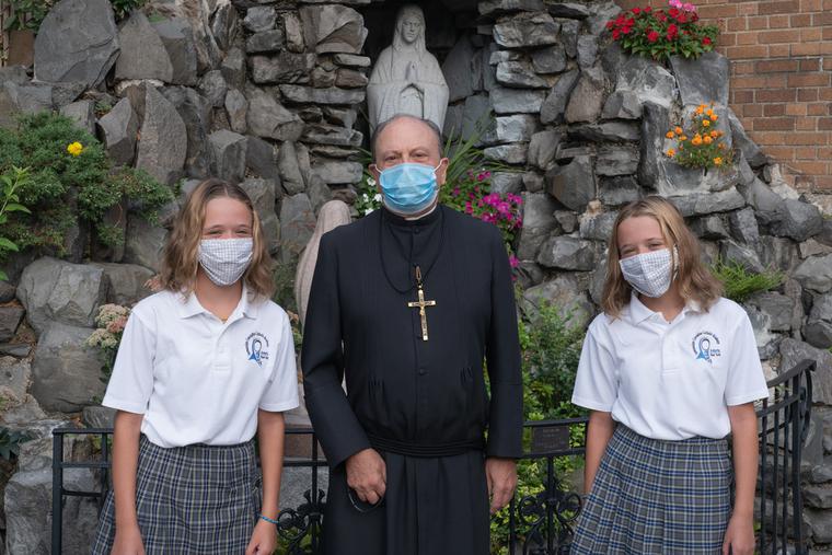 Students attend first day of in-person learning at Catholic schools in the Archdiocese of New York at Immaculate Conception Catholic Academy Sept. 2020. Students attend first day of in-person learning at Catholic schools in the Archdiocese of New York at Immaculate Conception Catholic Academy Sept. 2020.