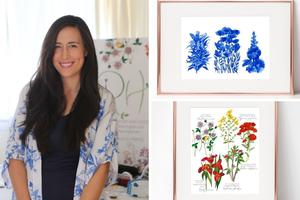 Artist Katrina Harrington enjoys creating Marian-inspired foral paintings. Artist Katrina Harrington enjoys creating Marian-inspired foral paintings.