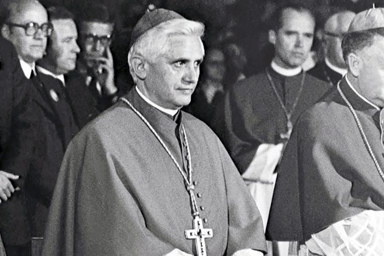 Cardinal Joseph Ratzinger, then-archbishop of Munich-Freising, takes part in the 85th Katholikentag event in Freiburg, Germany, on Sept. 13, 1978. Cardinal Joseph Ratzinger, then-archbishop of Munich-Freising, takes part in the 85th Katholikentag event in Freiburg, Germany, on Sept. 13, 1978.