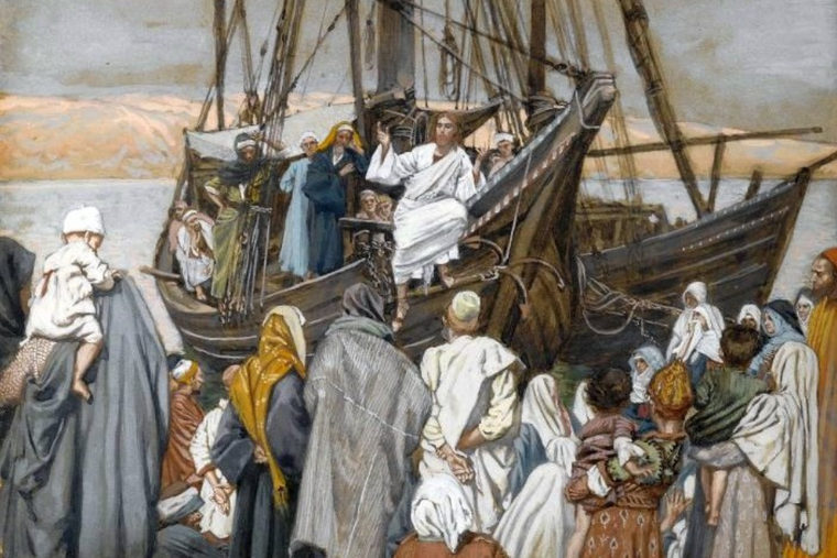 James Tissot (1836-1902), “Jesus Preaches in a Ship” James Tissot (1836-1902), “Jesus Preaches in a Ship”