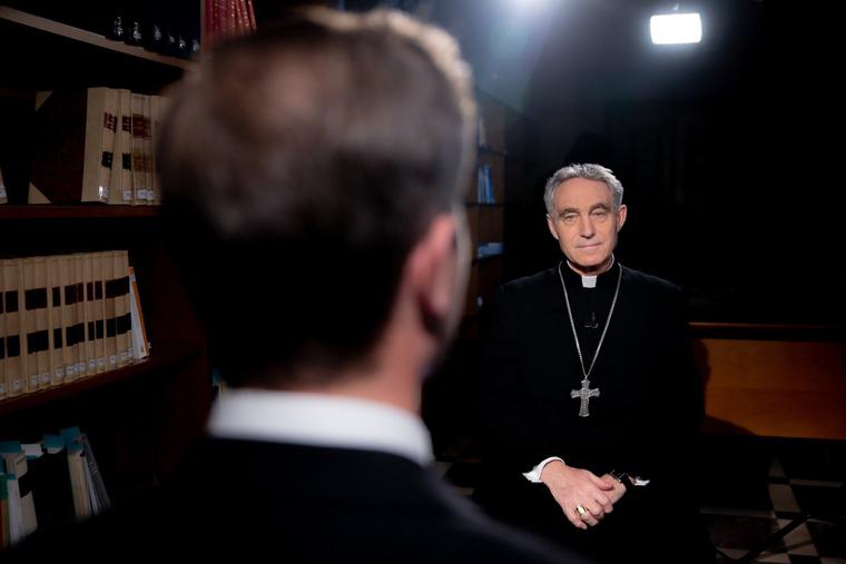 Archbishop Georg Gänswein, personal secretary of Pope emeritus Benedict XVI, speaks to EWTN Rome Bureau Chief Andreas Thonhauser. Archbishop Georg Gänswein, personal secretary of Pope emeritus Benedict XVI, speaks to EWTN Rome Bureau Chief Andreas Thonhauser.