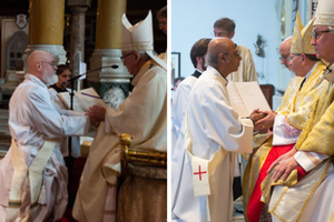 L-R: Jonathan Goodall (former Anglican bishop) is ordained to the Catholic priesthood. Michael Nazir-Ali is ordained to the Catholic priesthood for the Personal Ordinariate of Our Lady of Walsingham by Cardinal Vincent Nichols. L-R: Jonathan Goodall (former Anglican bishop) is ordained to the Catholic priesthood. Michael Nazir-Ali is ordained to the Catholic priesthood for the Personal Ordinariate of Our Lady of Walsingham by Cardinal Vincent Nichols.