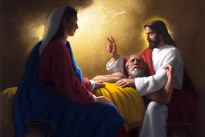 Neilson Carlin, “The Death of Saint Joseph, with Mary and Jesus” Neilson Carlin, “The Death of Saint Joseph, with Mary and Jesus”