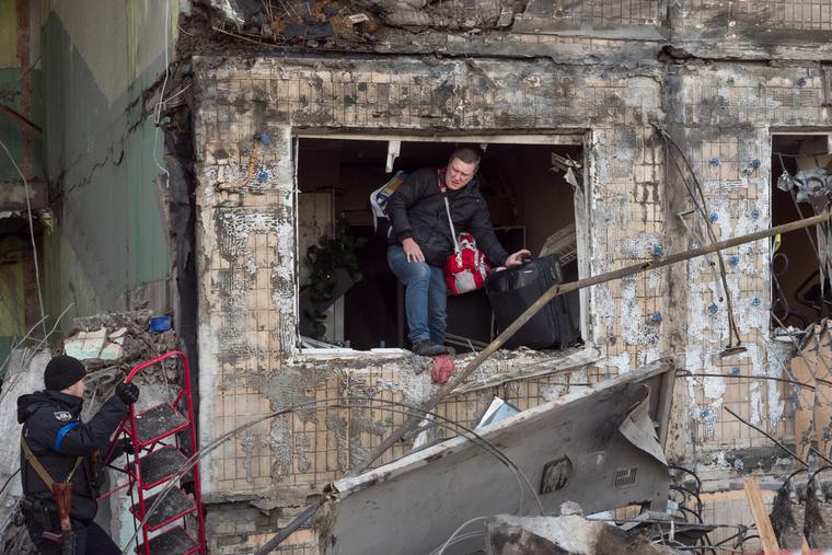 Bombed building in the city of Mariupol. Bombed building in the city of Mariupol.