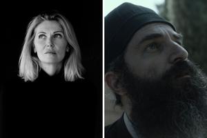 L to R: Yelena Popovic brings the story of an Orthodox saint, Nektarios, played by Aris Servetalis, to the big screen. L to R: Yelena Popovic brings the story of an Orthodox saint, Nektarios, played by Aris Servetalis, to the big screen.